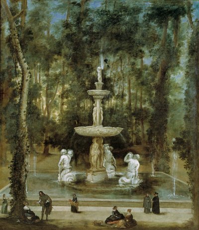 The Fountain of the Tritons in the Garden of the Island in Aranjuez by Diego Velázquez